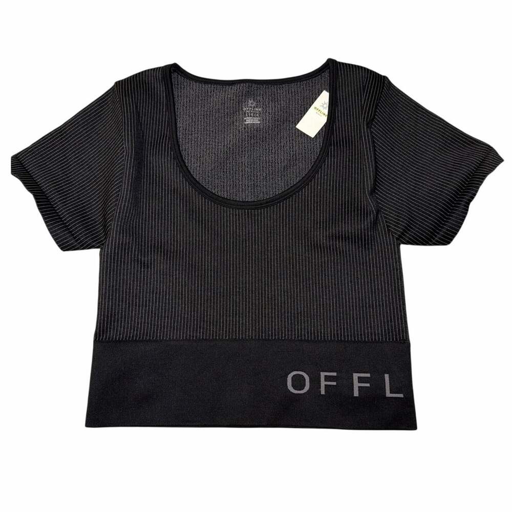 Offline by Aerie Top Size S Black and Grey Size Large NWT